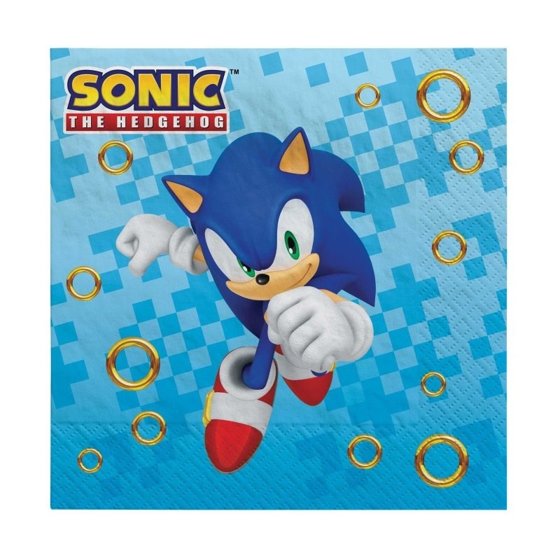 Sonic The Hedgehog Lunch Napkins (PK16)