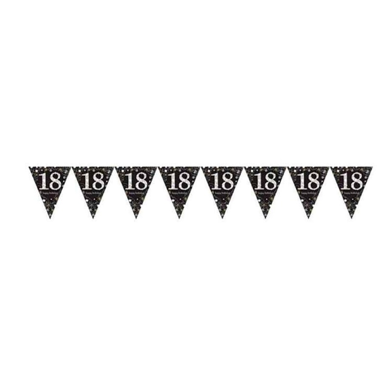 Sparkling Celebration 18th Prismatic Pennant Banner