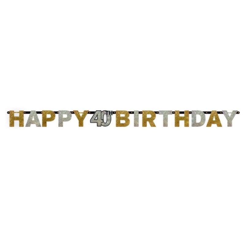 Sparkling Celebration 40th Prismatic Letter Garland