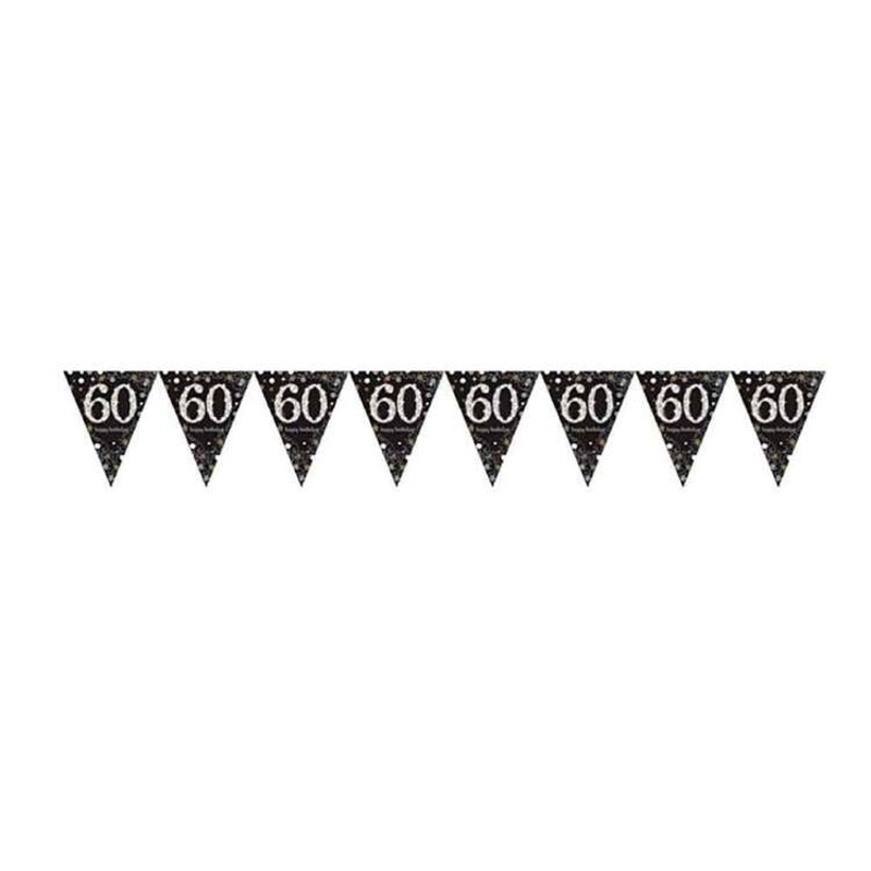 Sparkling Celebration 60th Prismatic Pennant Banner