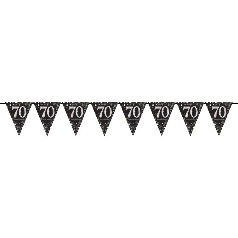Sparkling Celebration 70th Prismatic Pennant Banner