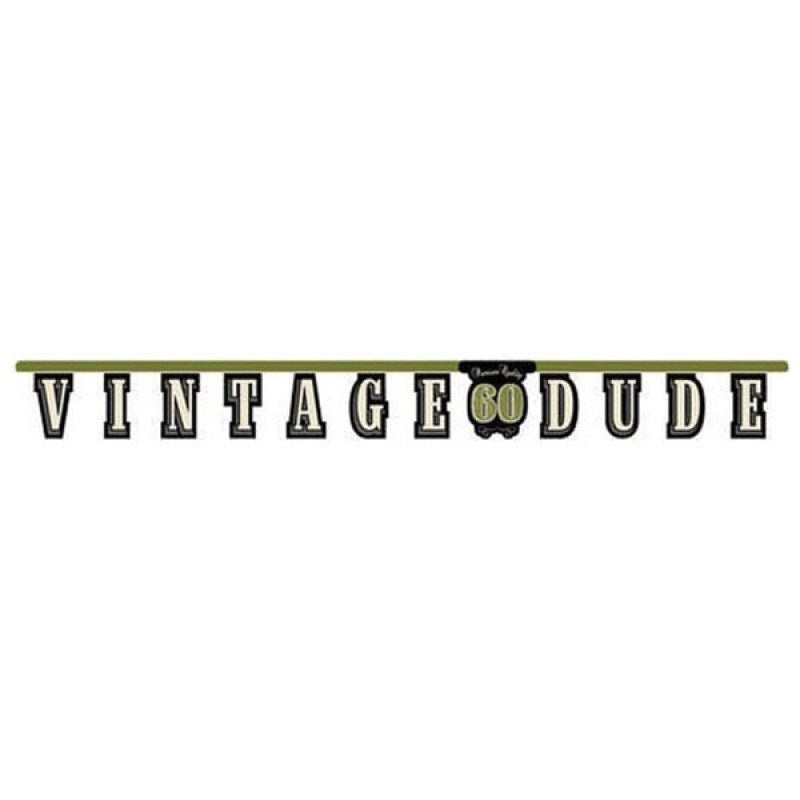 Vintage Dude 60th Birthday Garland