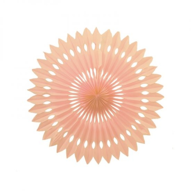 40cm Paper Hanging Fan Peach PK1
