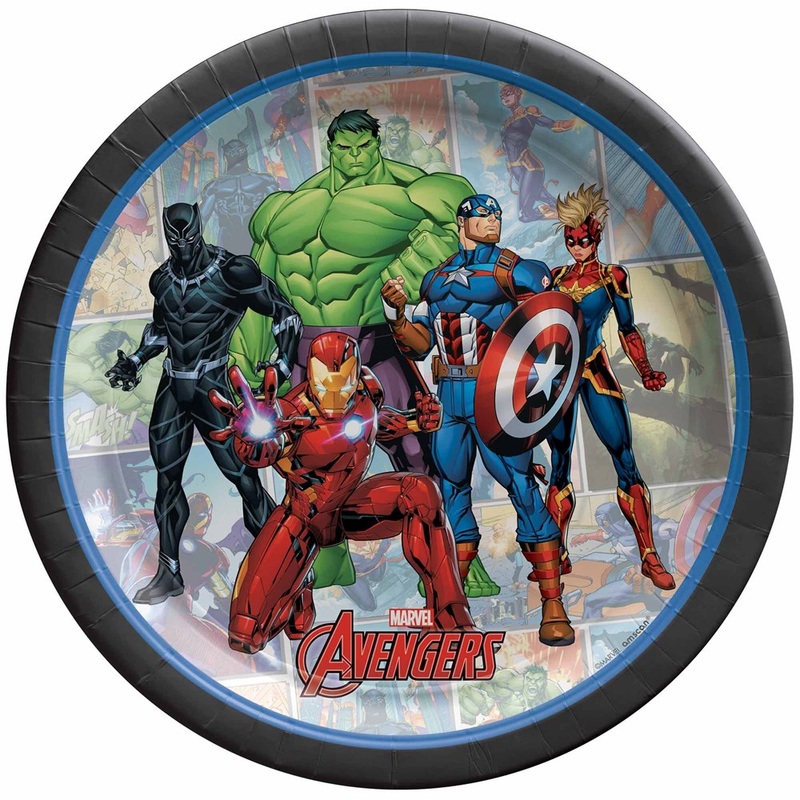 Avengers Powers Unite 17cm Round Paper Plates (PK8)