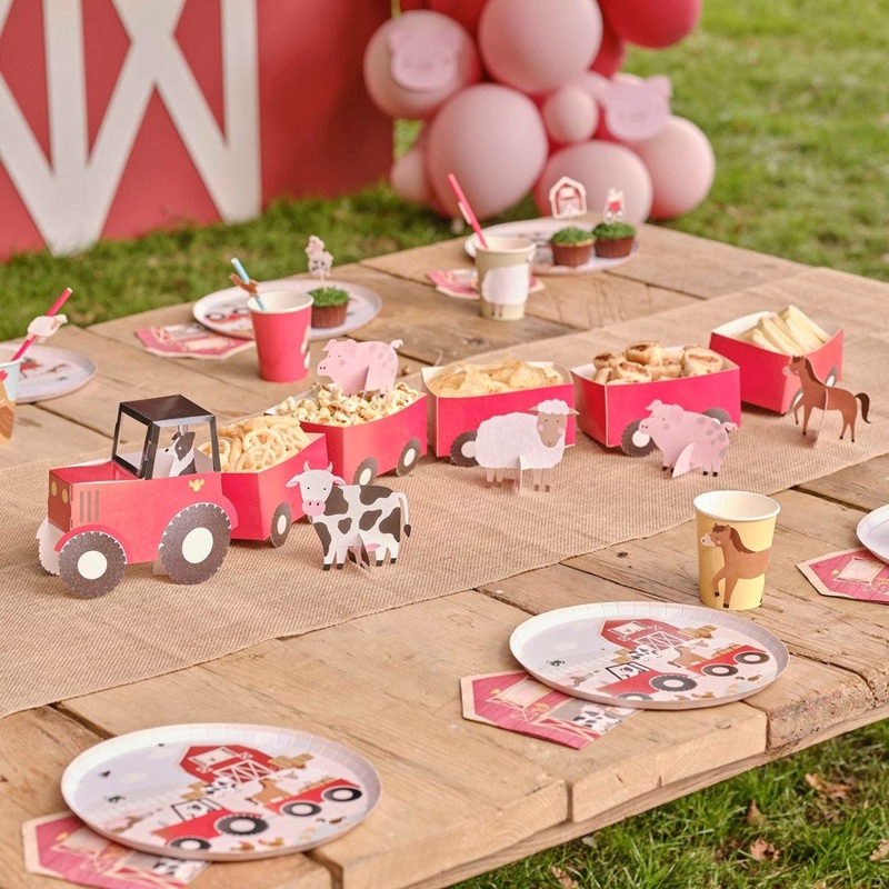 Farm Friends Tractor & Trailer Treat Stand