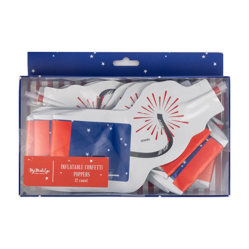 Red White & Blue Confetti Poppers