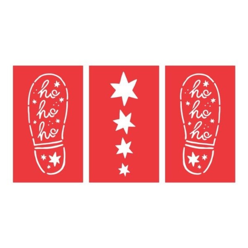 Santa's Footprint Stencils (PC3)