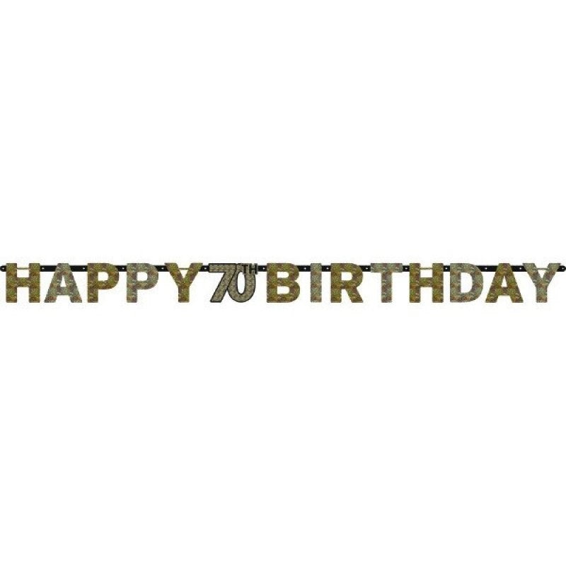 Sparkling Celebration 70th Prismatic Letter Garland