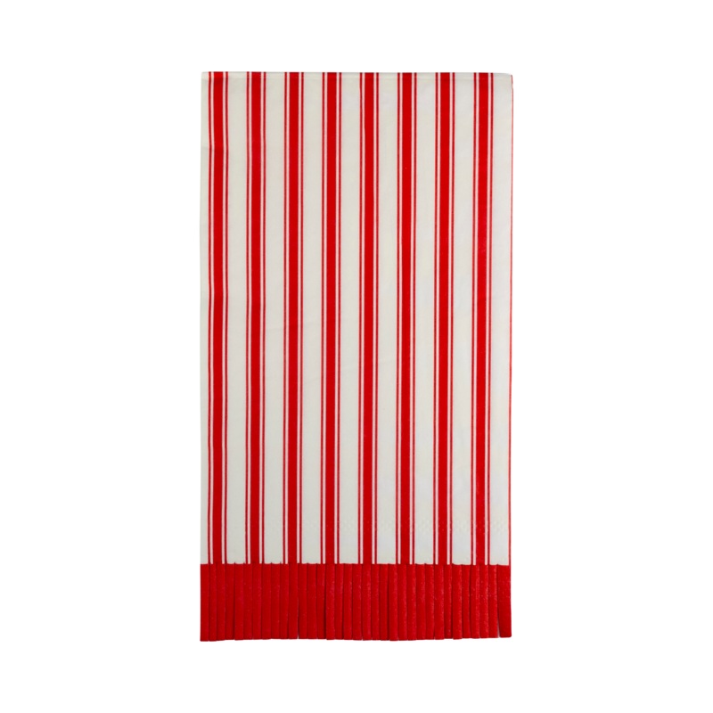 Striped Fringe Guest Towel Dinner Napkin