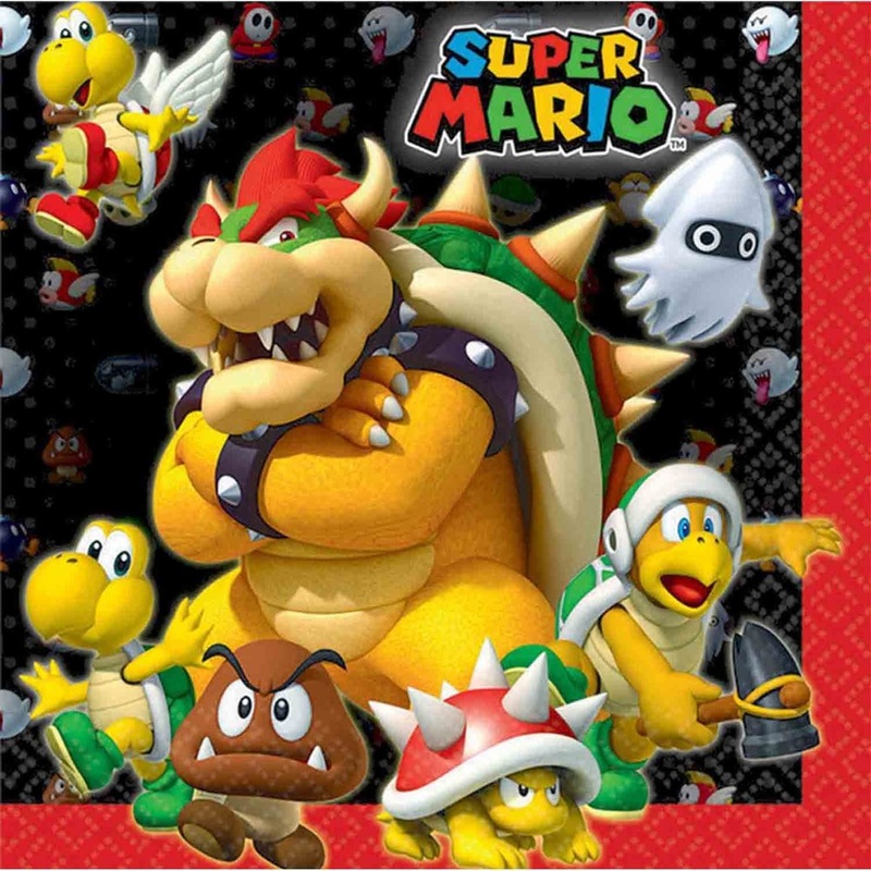 Super Mario Brothers Lunch Napkins (PK16)