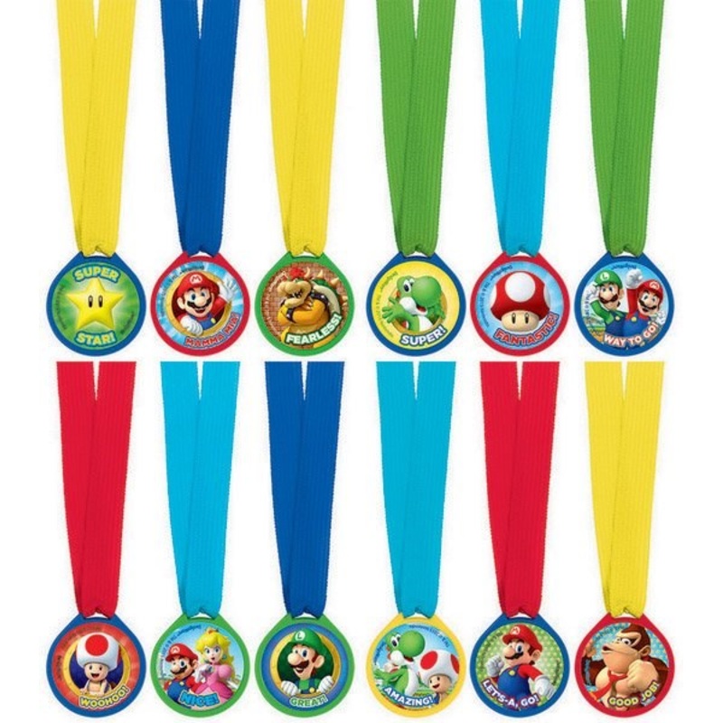 Super Mario Brothers Mini Award Medals (PK12)