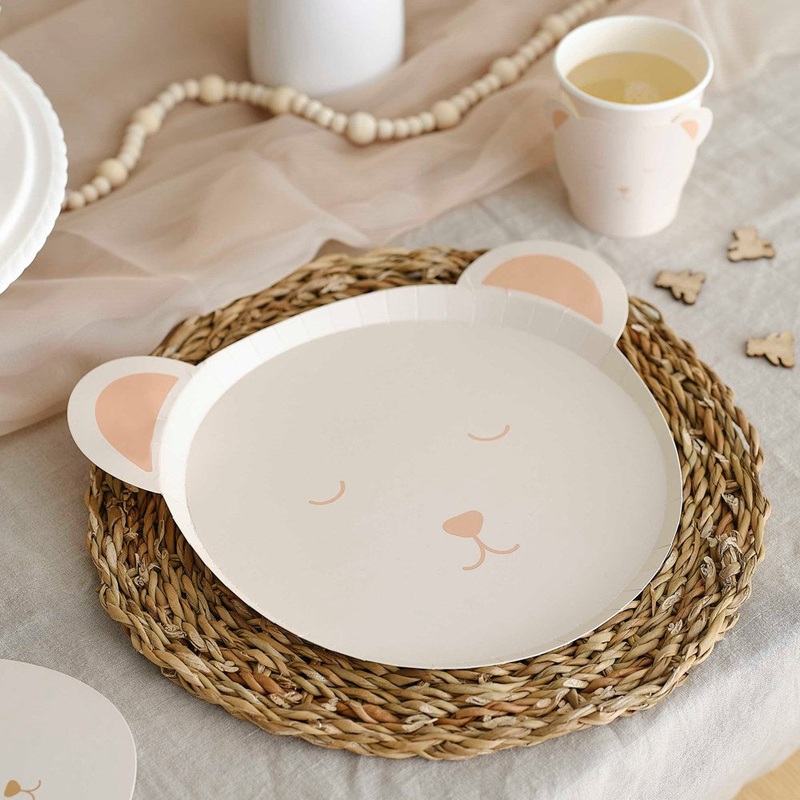 Teddy Bear Paper Plates (PK8)