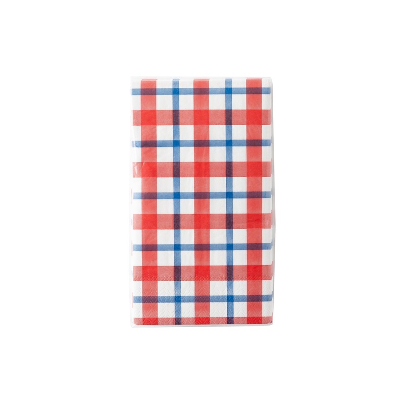 Striped Plaid Paper Dinner Napkin
