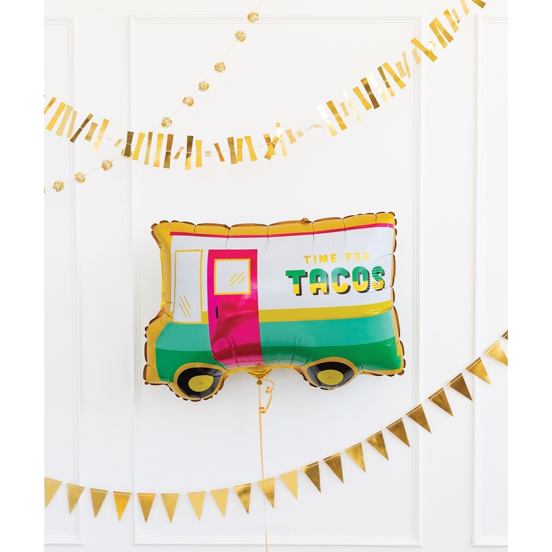Taco Truck Shaped Mylar Balloon