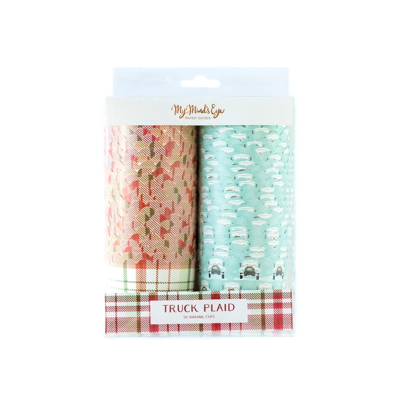 Truck Plaid Baking/Treat Cups