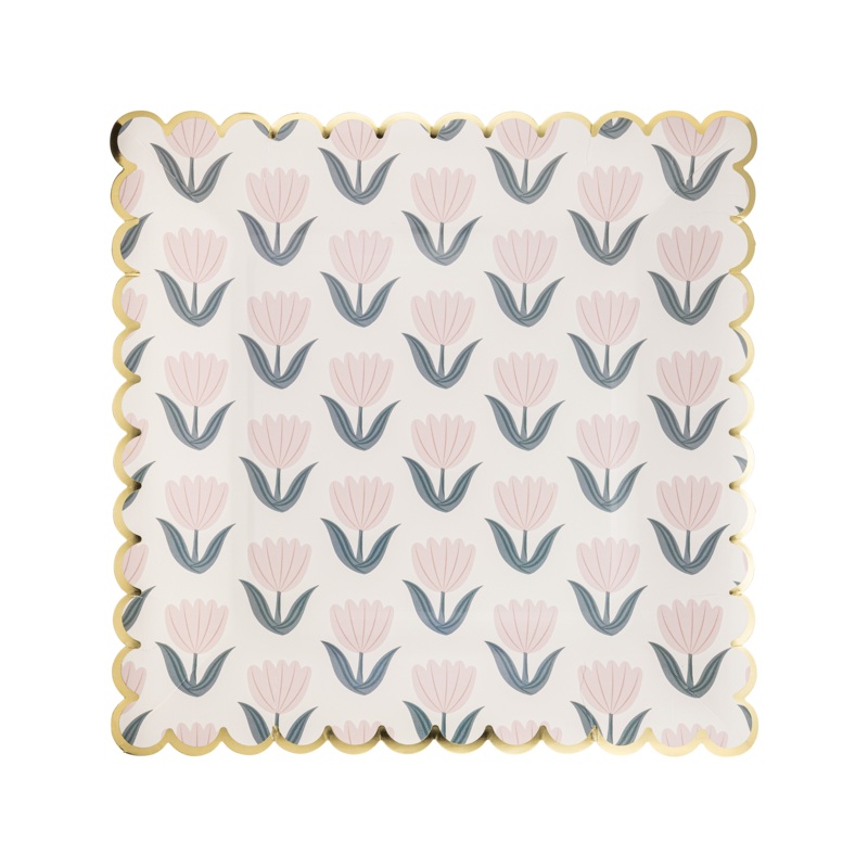 Tulips Paper Plate