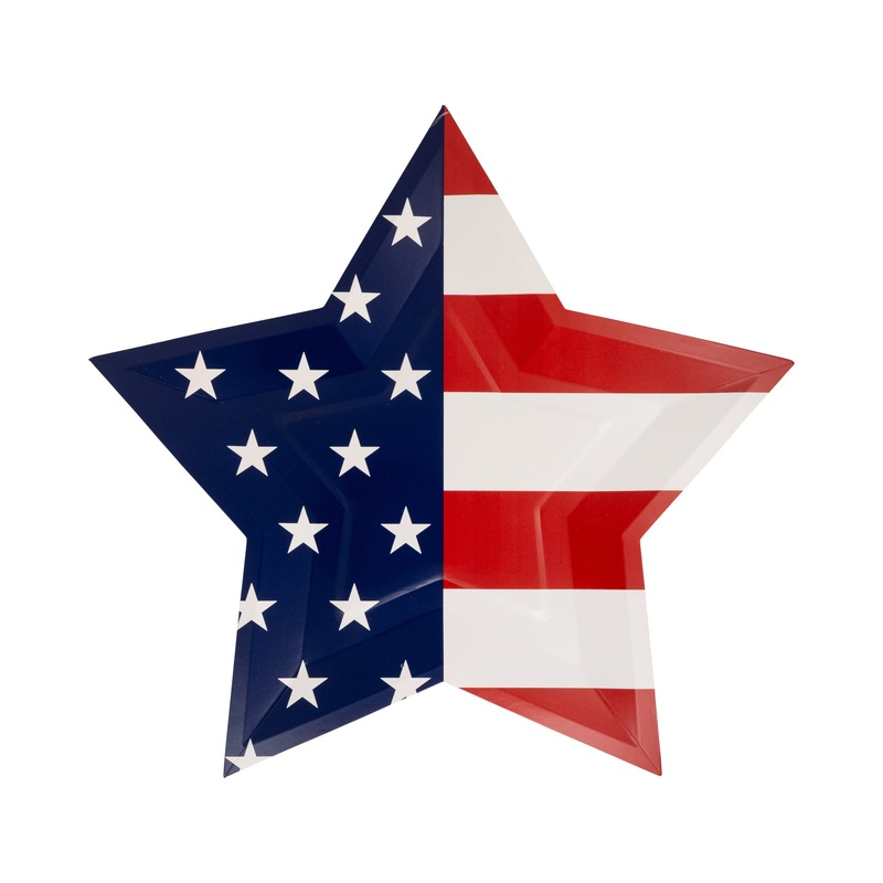 USA Star Shaped Paper Plate (8 ct)