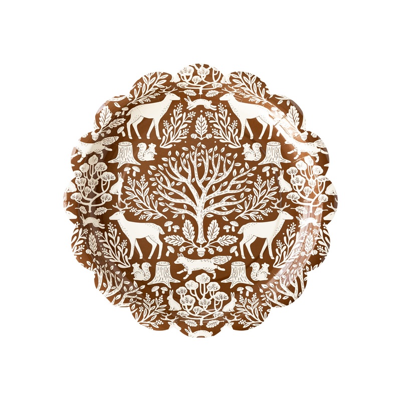Woodland Toile Plate, 10" Paper