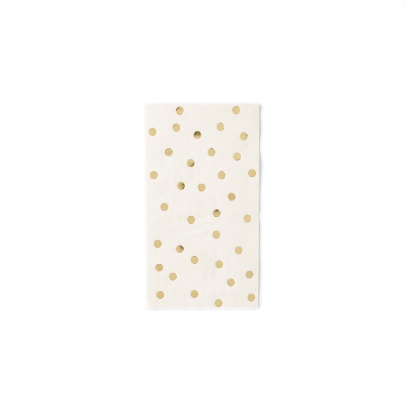 Cream Polka Dot Dinner Napkin