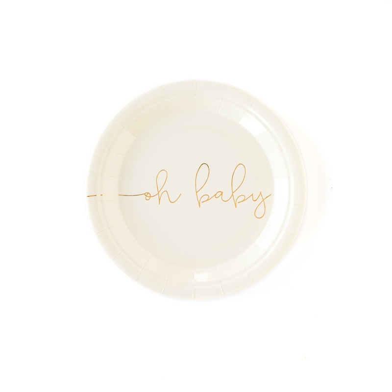 Oh Baby 7" Round Paper Plates