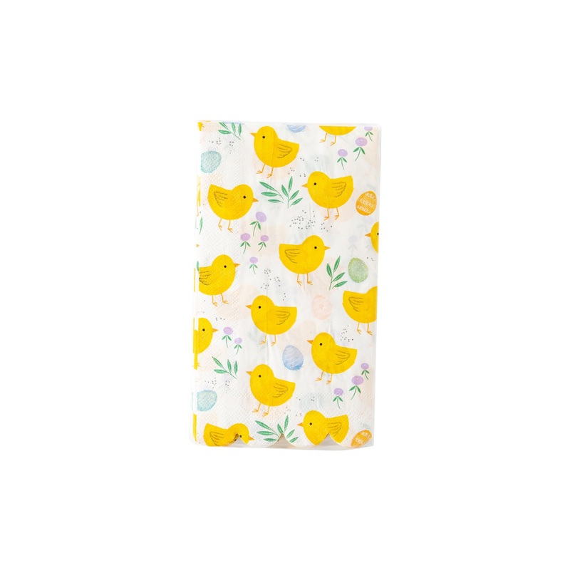 Scattered Chick Scallop Dinner Napkin