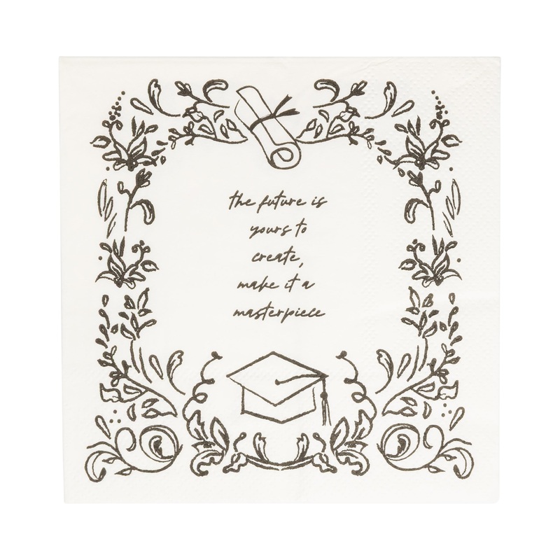 Scroll Floral Cocktail Napkin