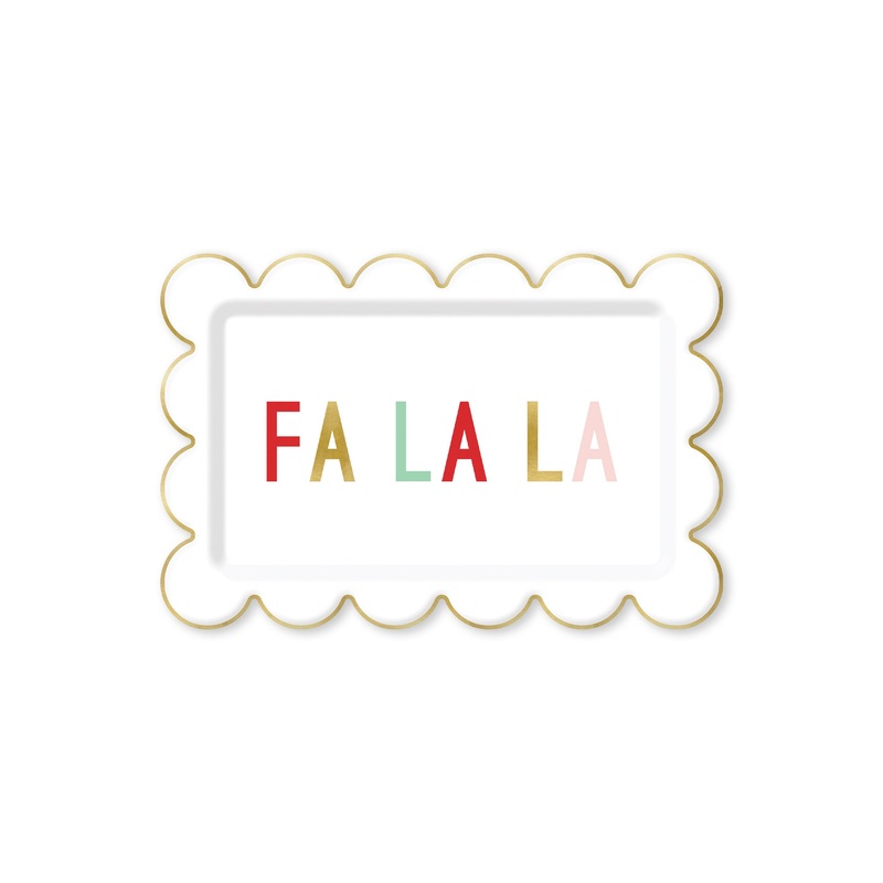 Snow Fun Fa La La Scallop Plate