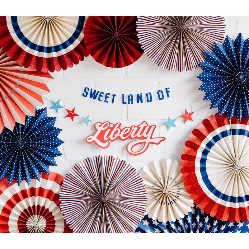 Sweet Land of Liberty Chipboard Banner