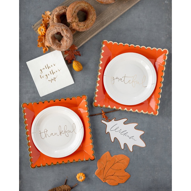 Thankful/Grateful 7" Paper Plate Set