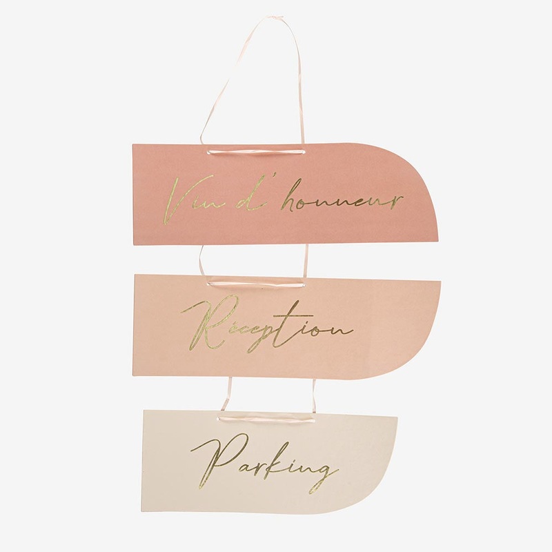 3 flches directionnelles blush