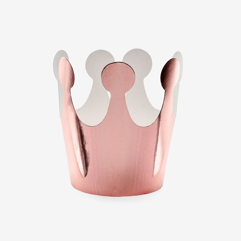6 mini couronnes - Rose dor