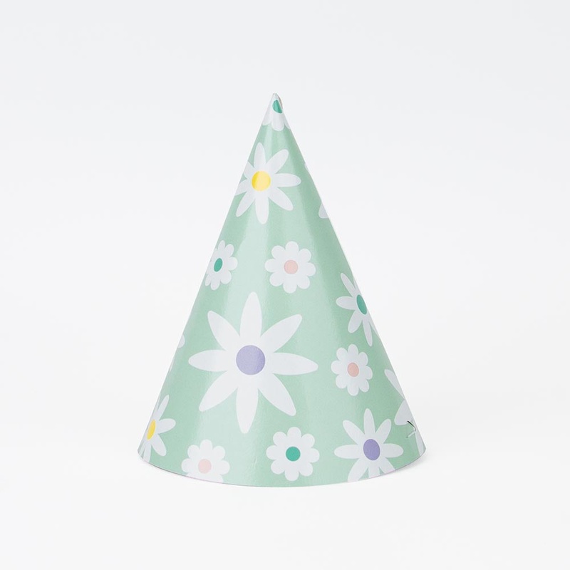 8 chapeaux pointus marguerites