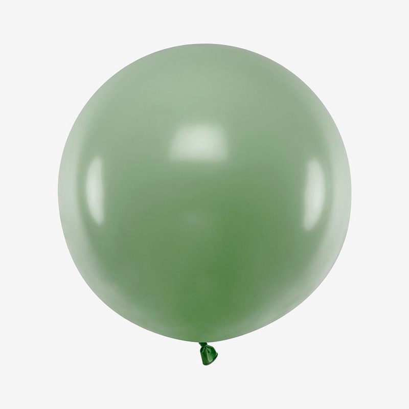 Ballon de baudruche : 1 ballon rond vert romarin (60cm)