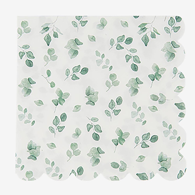 Serviettes en papier : 16 serviettes feuillage