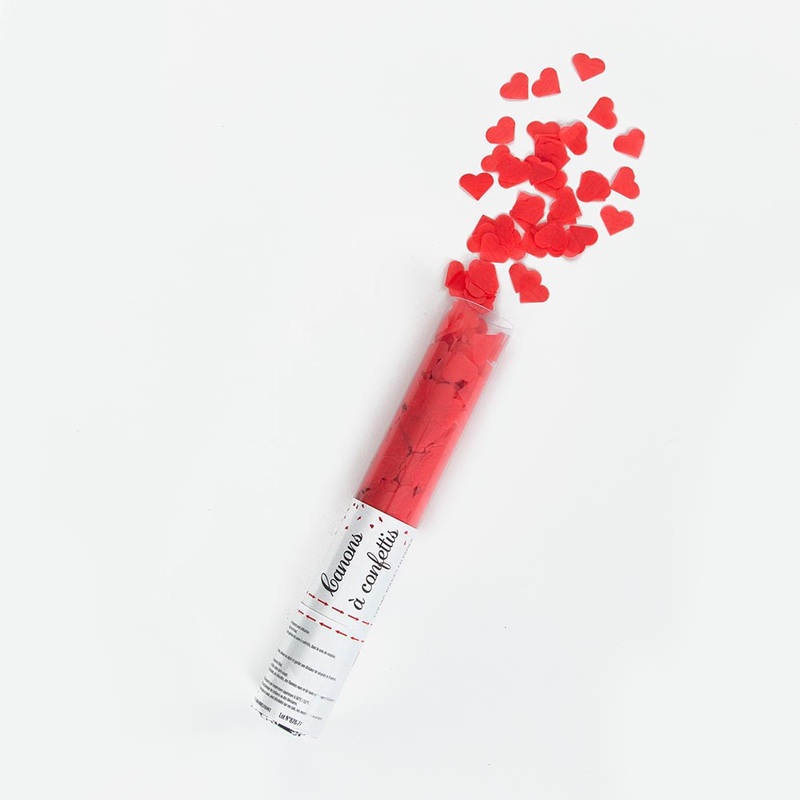 1 canon  confettis curs rouges