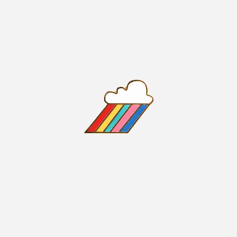 1 pin's nuage et arc-en-ciel