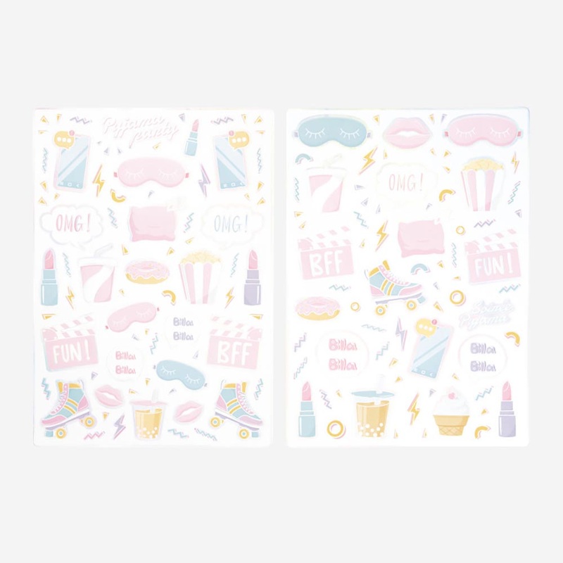 150 stickers pyjama party