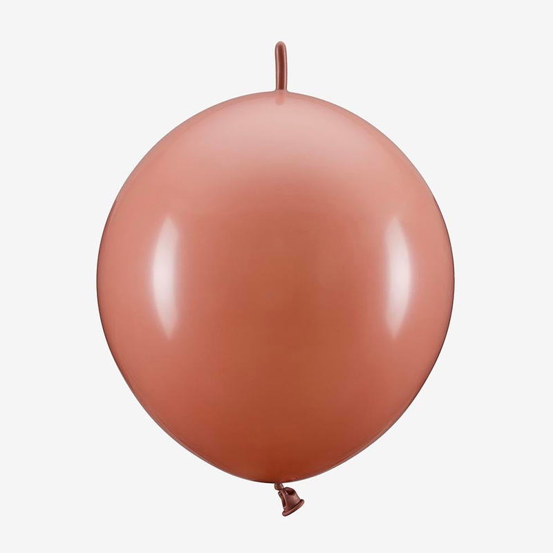 Ballon de baudruche  relier rose poudr