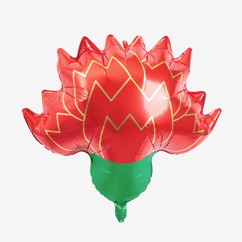Ballon fleur rouge