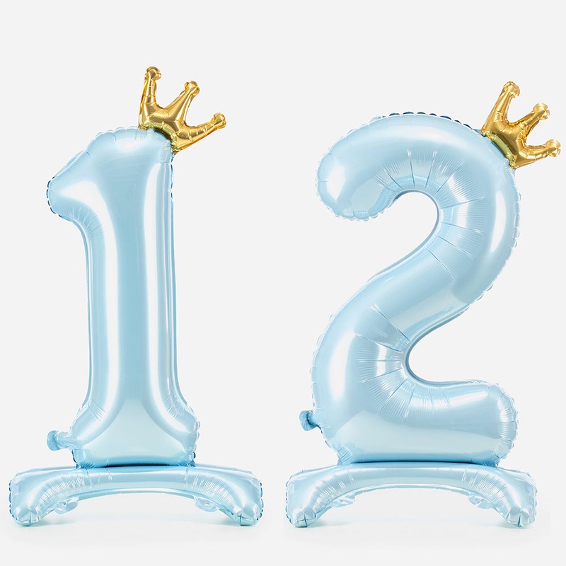 Ballon gant air - ballon chiffre bleu clair