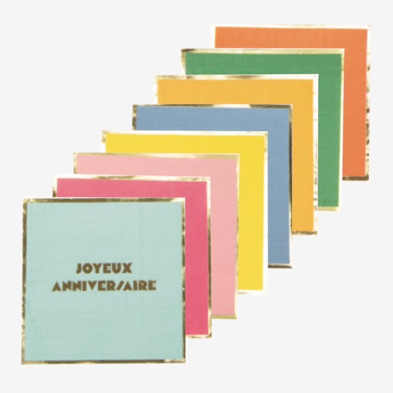 Serviettes en papier : 16 serviettes Joyeux anniversaire