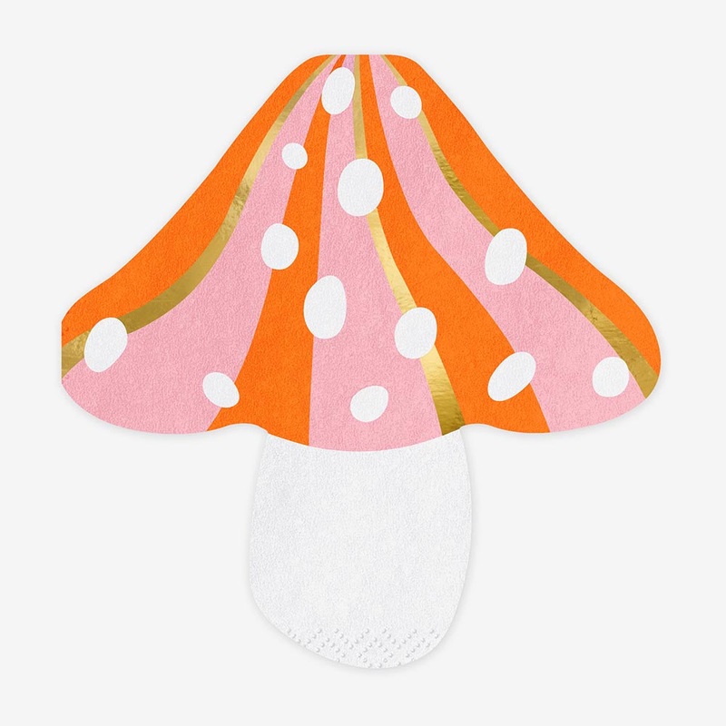 Serviettes en papier : 20 serviettes champignon