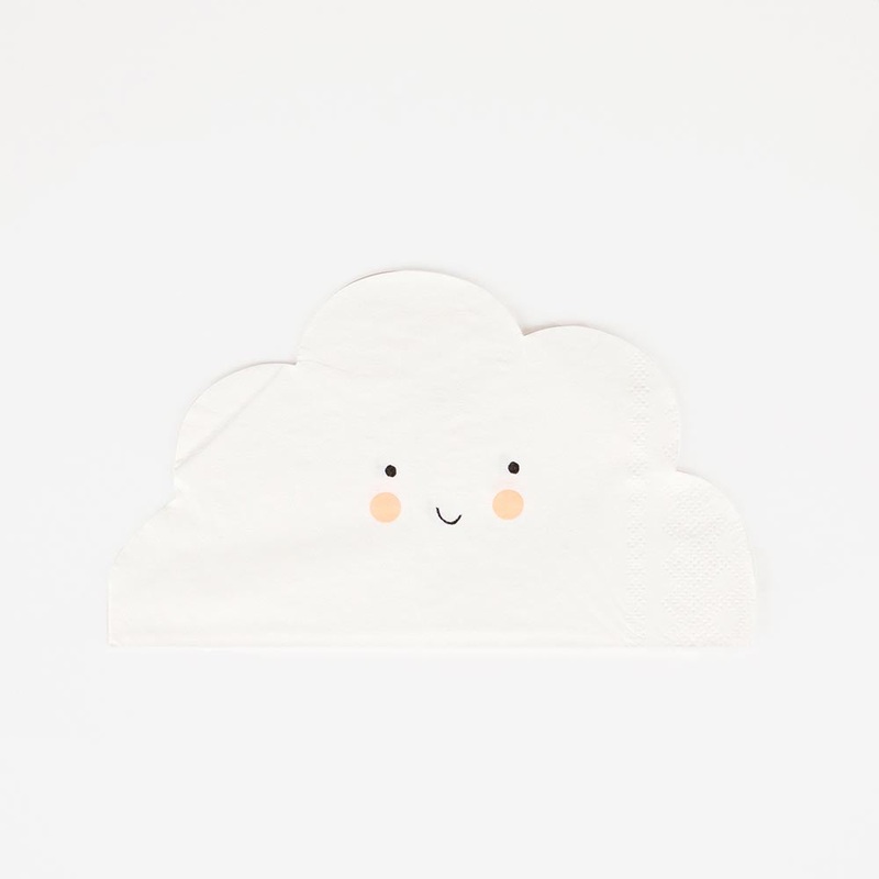 Serviettes en papier : 20 serviettes nuage