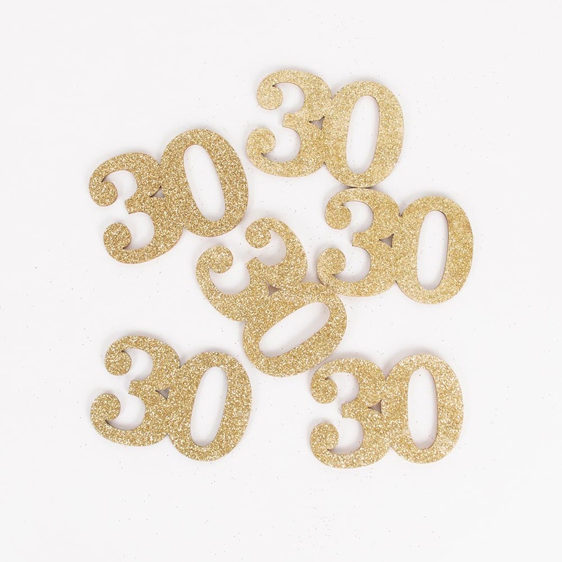6 dco en bois chiffre 30