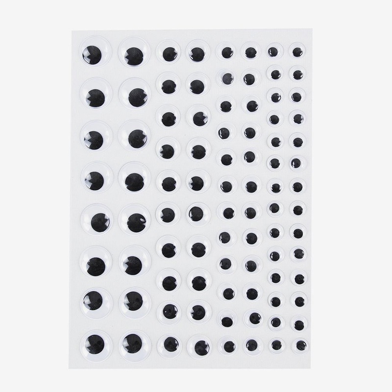 88 stickers yeux mobiles