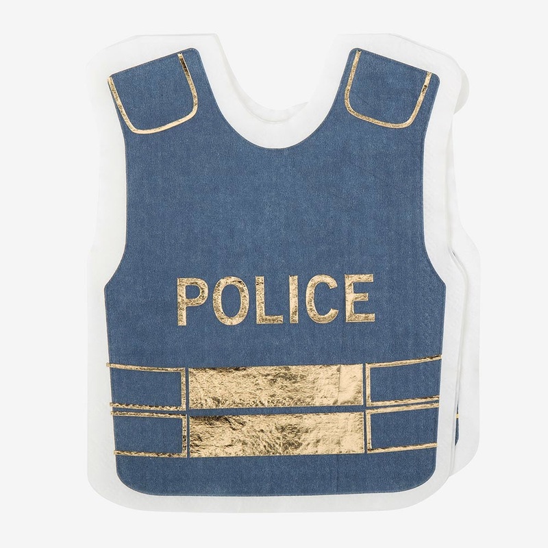 Serviettes en papier : 16 serviettes police