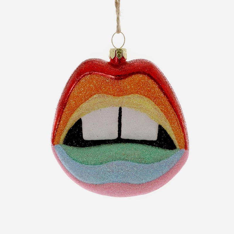 1 dcoration de Noel bouche multicolore
