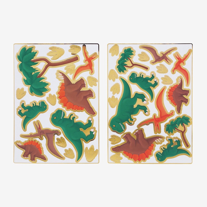35 stickers dino