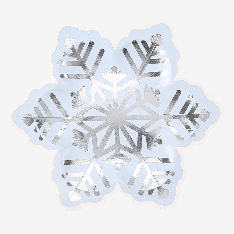 Assiette en carton : 8 assiettes flocon