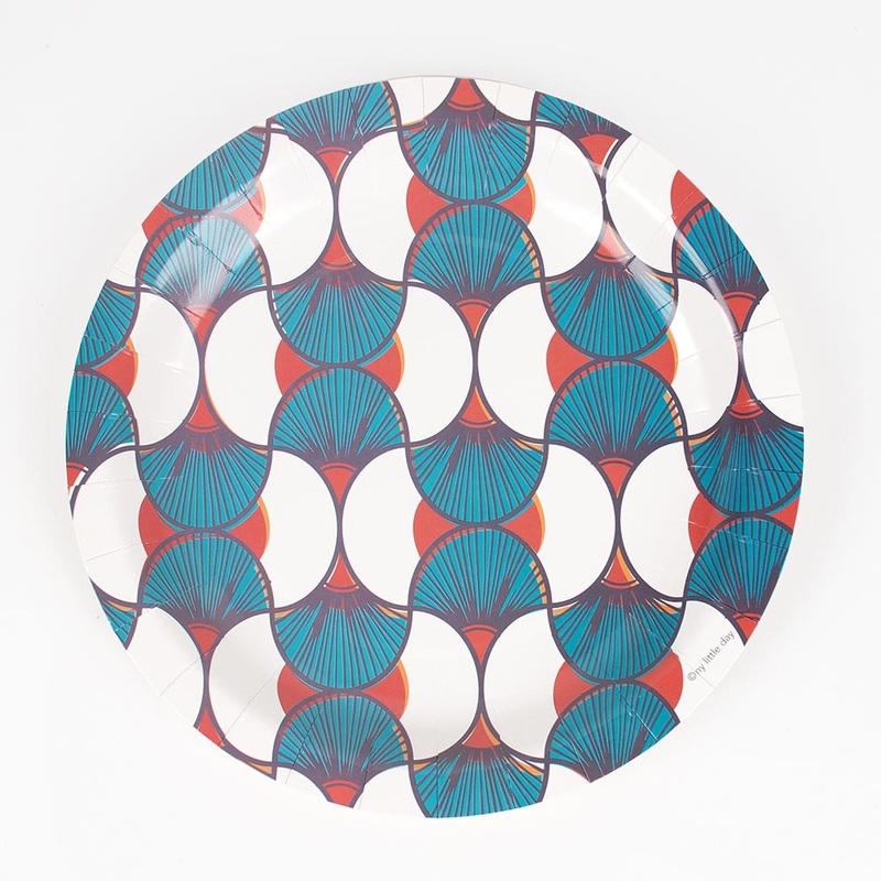 Assiette en carton : 8 assiettes Wax